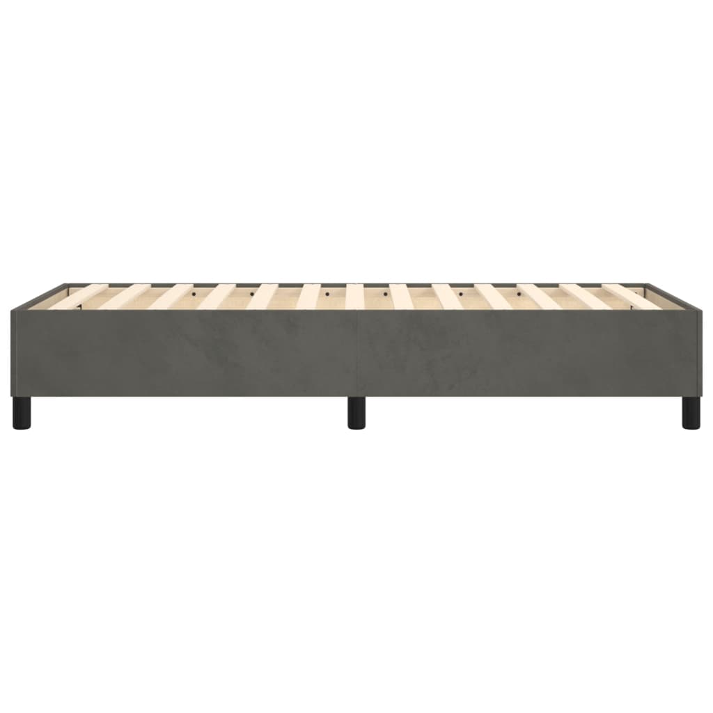 vidaXL Box Spring Bed Frame Dark Grey Single Velvet (UK/IE/FI/NO only)