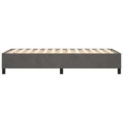 vidaXL Box Spring Bed Frame Dark Grey Single Velvet