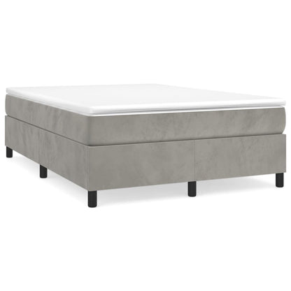 vidaXL Box Spring Bed Frame Light Grey Double Velvet (UK/IE/FI/NO only)