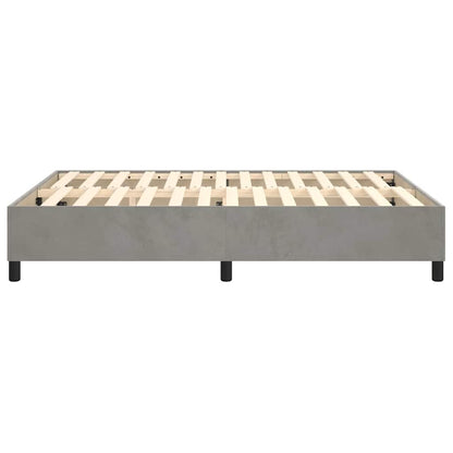 vidaXL Box Spring Bed Frame Light Grey Double Velvet
