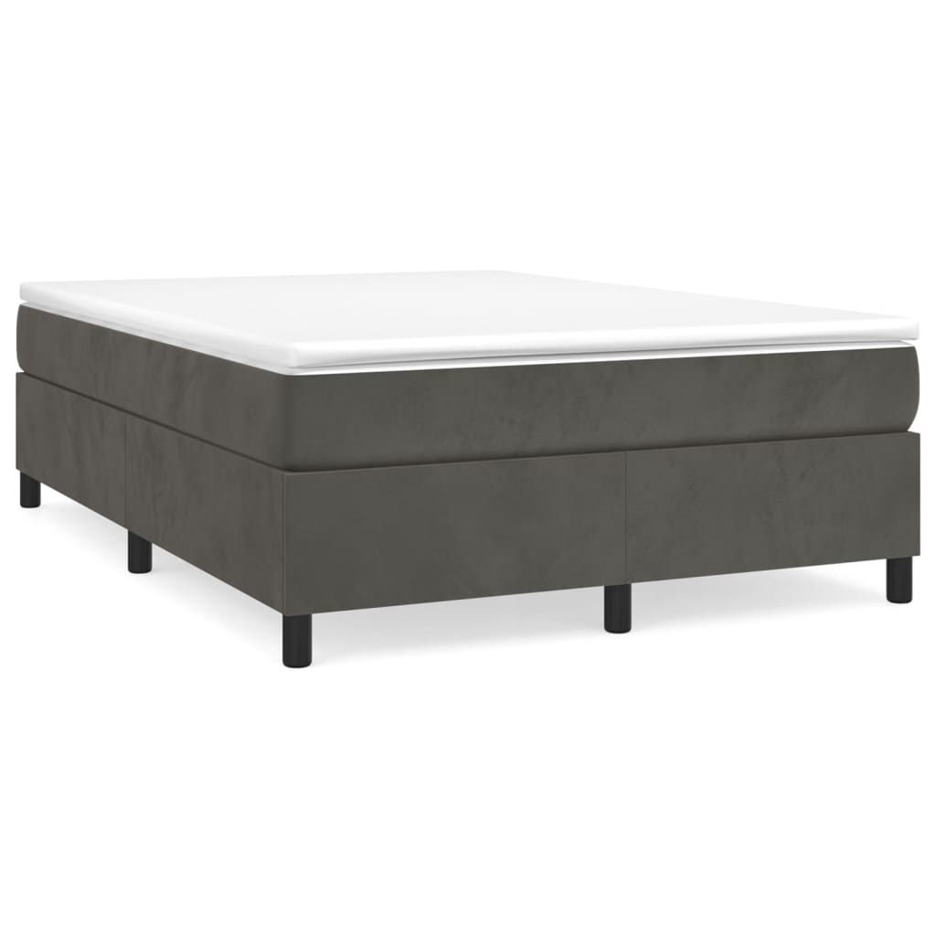 vidaXL Box Spring Bed Frame Dark Grey Double Velvet (UK/IE/FI/NO only)