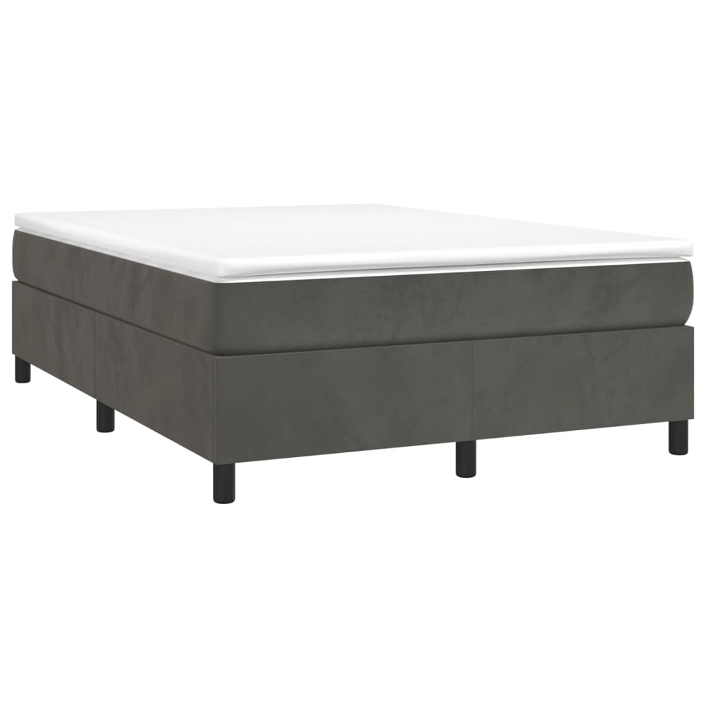 vidaXL Box Spring Bed Frame Dark Grey Double Velvet (UK/IE/FI/NO only)