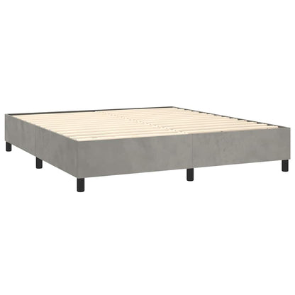 vidaXL Box Spring Bed Frame Light Grey Super King Velvet (UK/IE/FI/NO only)