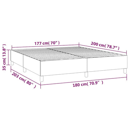 vidaXL Box Spring Bed Frame Light Grey Super King Velvet