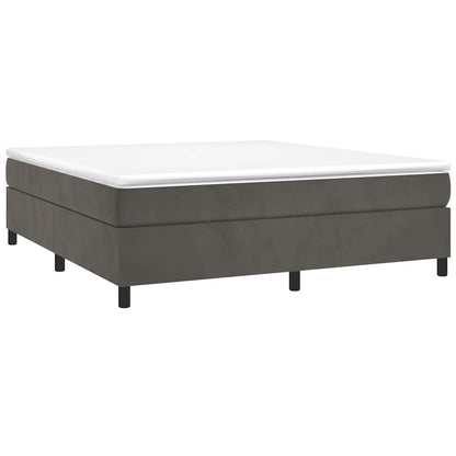 vidaXL Box Spring Bed Frame Dark Grey Super King Velvet
