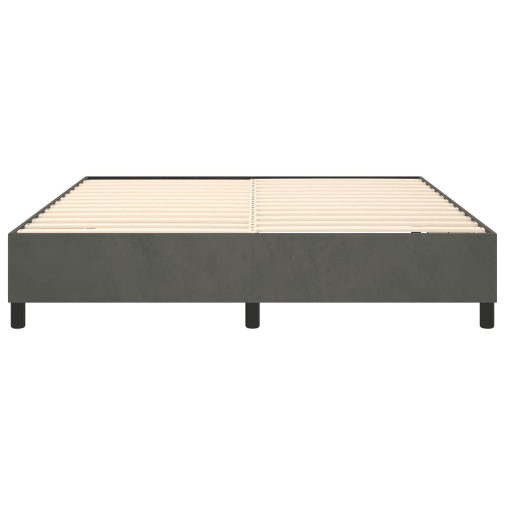 vidaXL Box Spring Bed Frame Dark Grey Super King Velvet (UK/IE/FI/NO only)