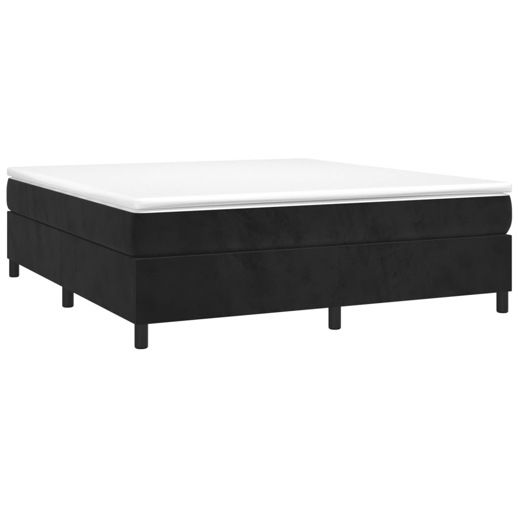 vidaXL Box Spring Bed Frame Black Super King Velvet (UK/IE/FI/NO only)