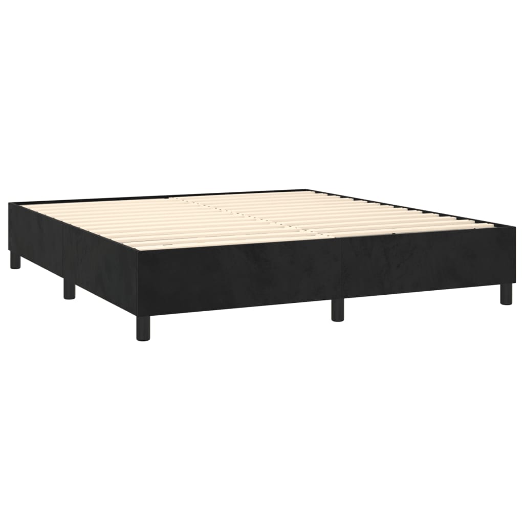 vidaXL Box Spring Bed Frame Black Super King Velvet (UK/IE/FI/NO only)