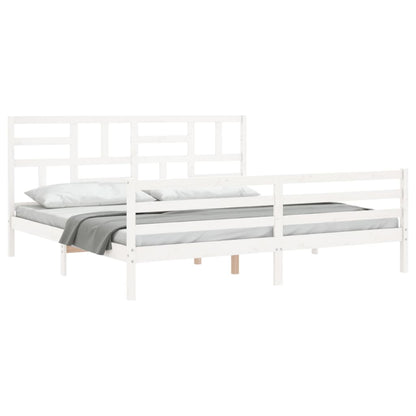 vidaXL Bed Frame without Mattress White 200x200 cm Solid Wood