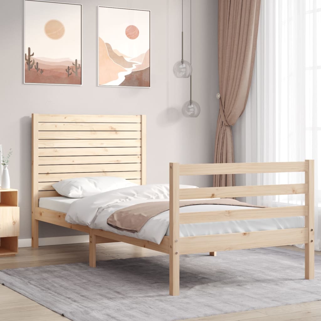 vidaXL Bed Frame without Mattress 100x200 cm Solid Wood