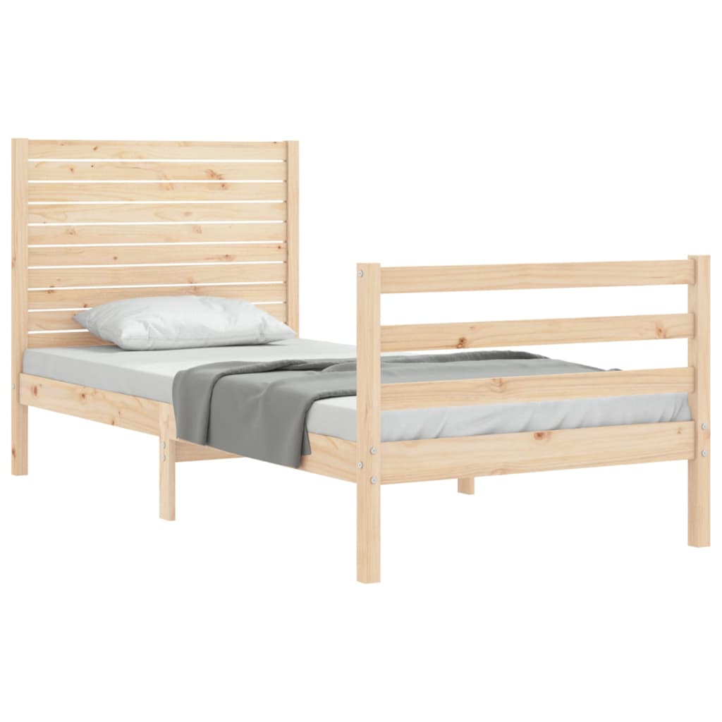 vidaXL Bed Frame without Mattress 100x200 cm Solid Wood
