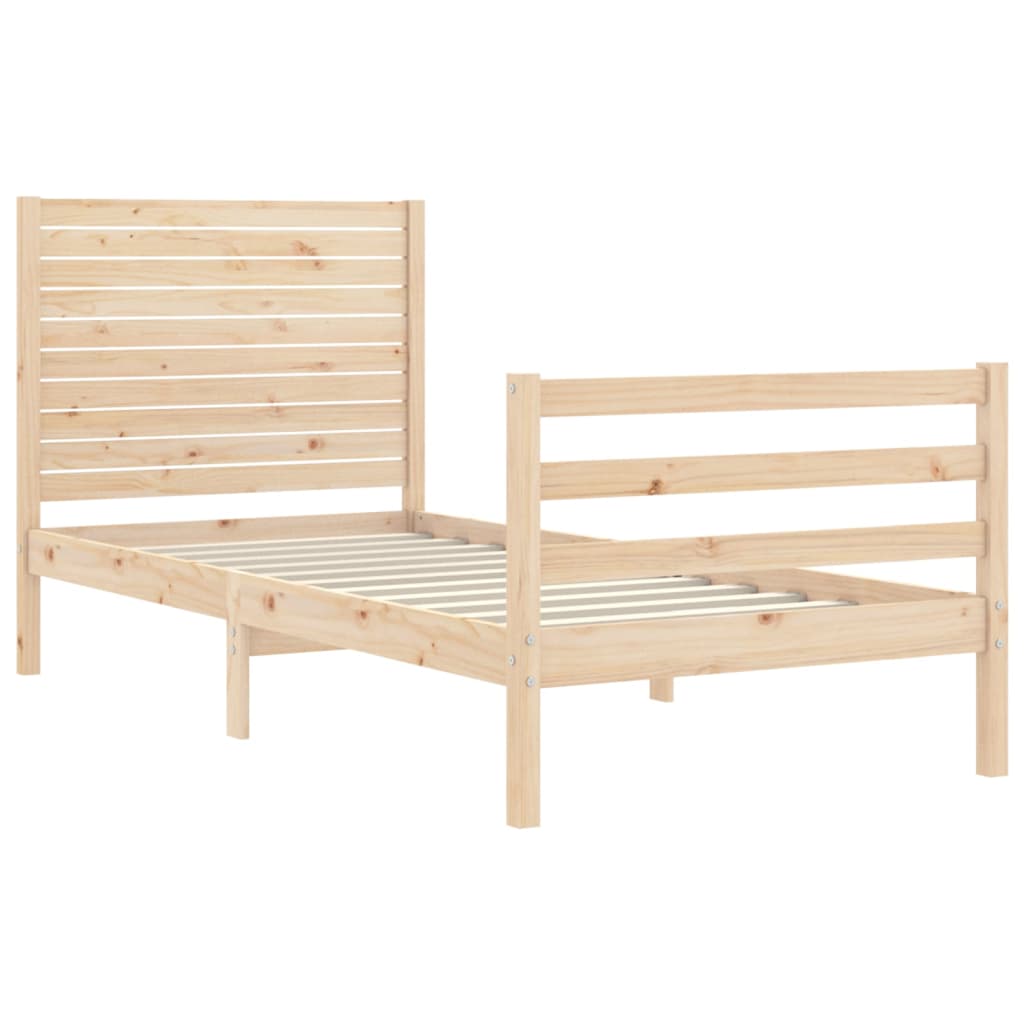 vidaXL Bed Frame without Mattress 100x200 cm Solid Wood
