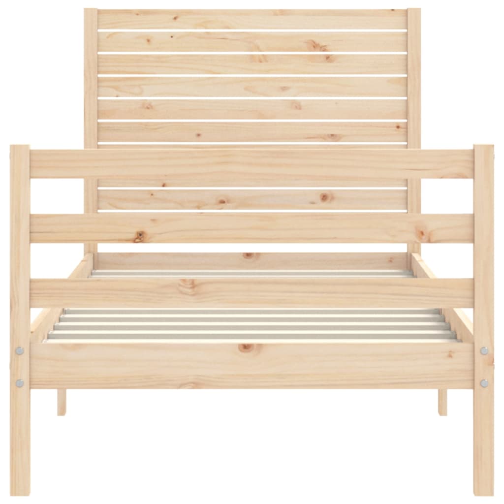 vidaXL Bed Frame without Mattress 100x200 cm Solid Wood