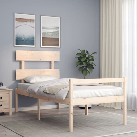 vidaXL Senior Bed | Natural Pine | Solid pine wood | Single | Senior Bed