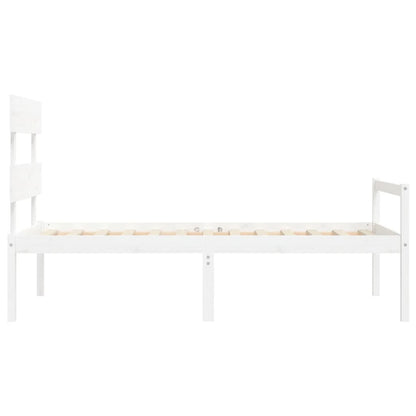 vidaXL Senior Bed without Mattress White Single Solid Wood