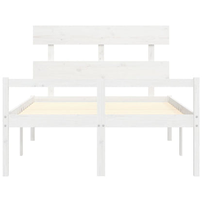 vidaXL Senior Bed without Mattress White Small Double Solid Wood