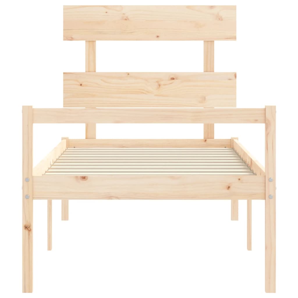 vidaXL Senior Bed without Mattress 90x200 cm Solid Wood