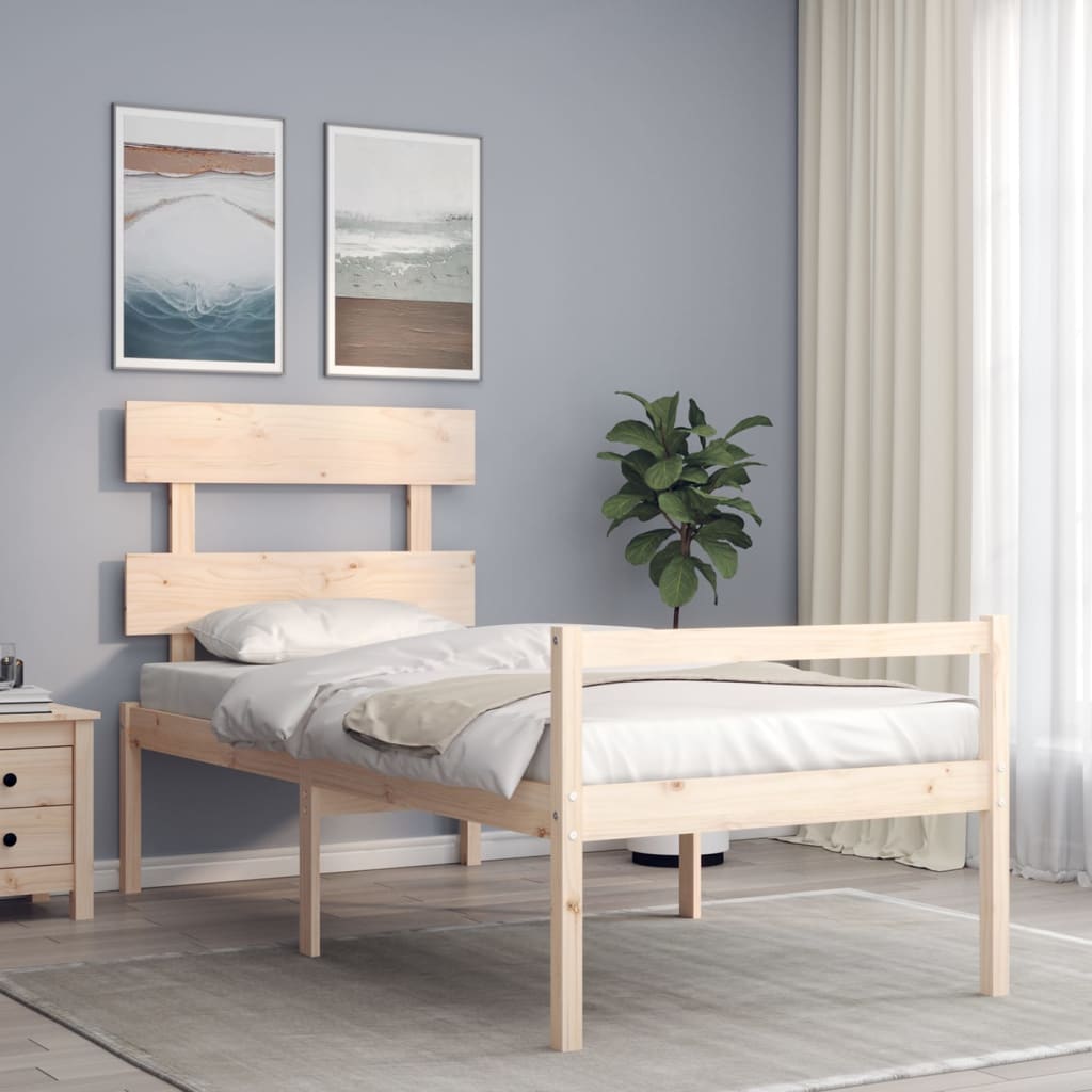vidaXL Senior Bed without Mattress 90x200 cm Solid Wood