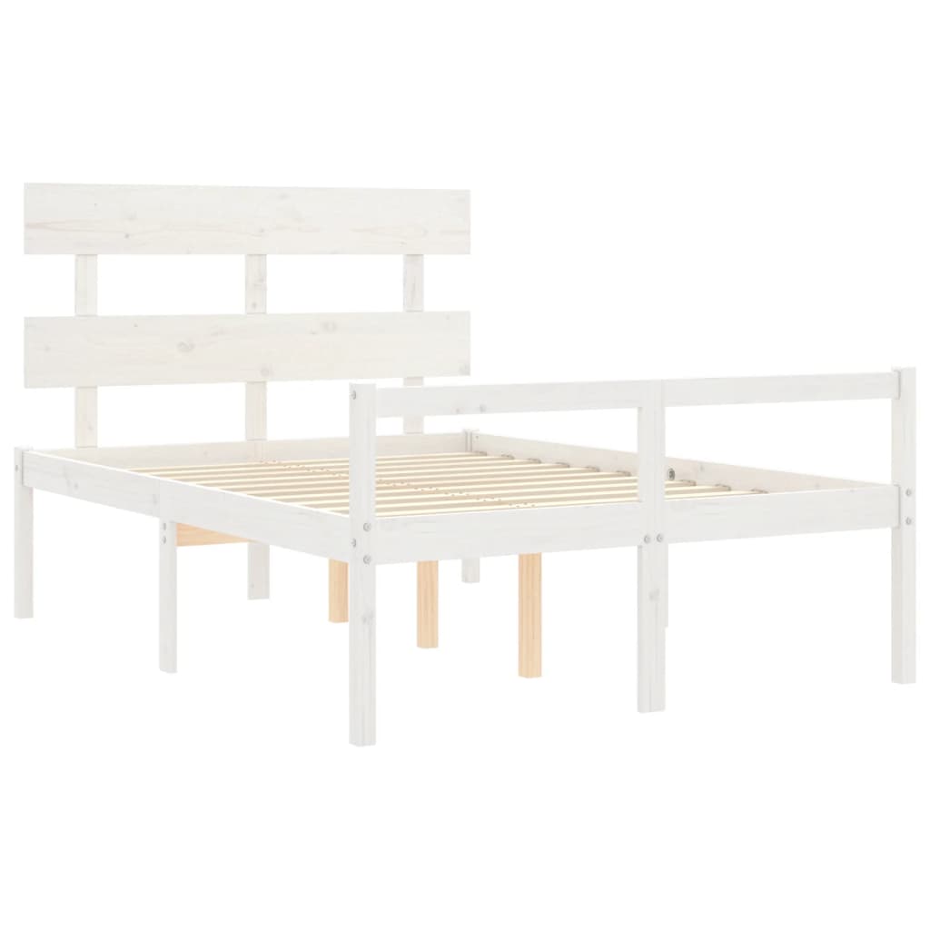 vidaXL Senior Bed without Mattress White 120x200 cm Solid Wood