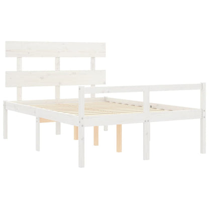 vidaXL Senior Bed without Mattress White 120x200 cm Solid Wood