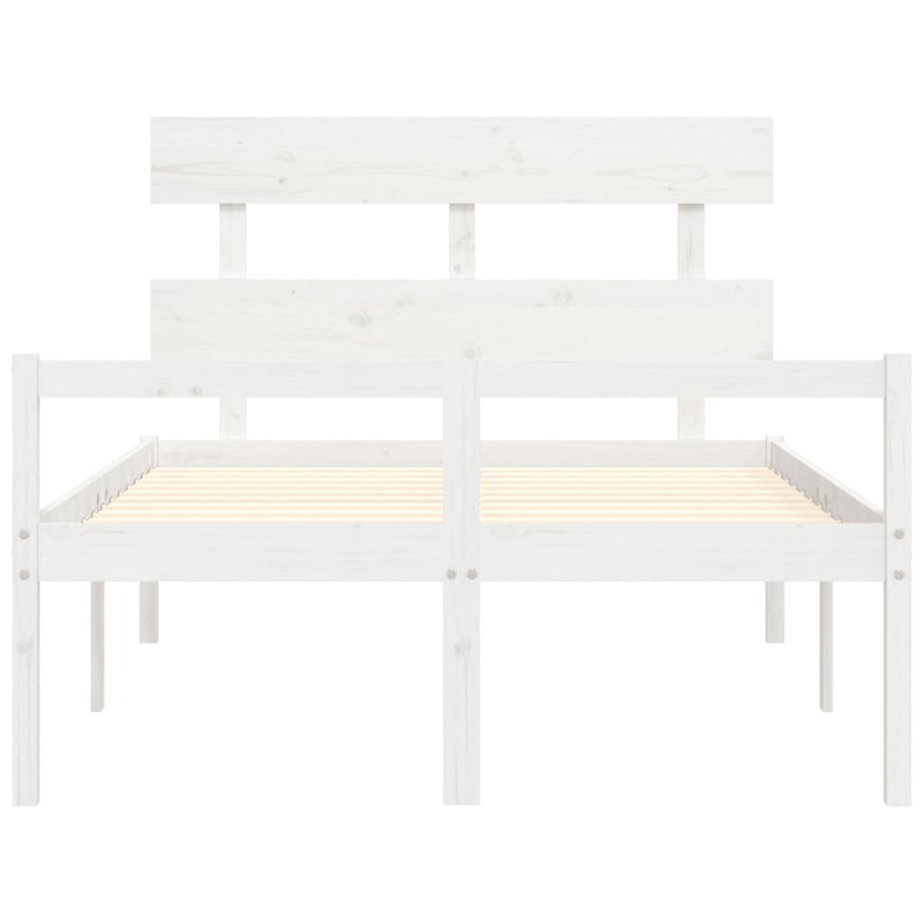 vidaXL Senior Bed without Mattress White 120x200 cm Solid Wood