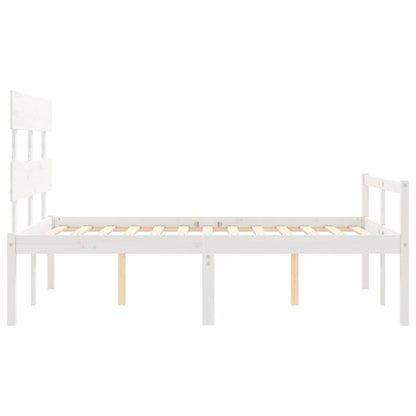 vidaXL Senior Bed without Mattress White 120x200 cm Solid Wood