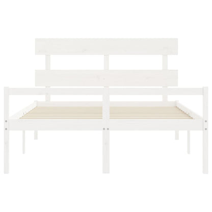 vidaXL Senior Bed without Mattress White 160x200 cm Solid Wood