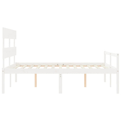 vidaXL Senior Bed without Mattress White 160x200 cm Solid Wood