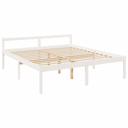 vidaXL Senior Bed without Mattress White Super King Size Solid Wood