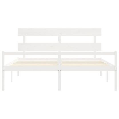 vidaXL Senior Bed without Mattress White 200x200 cm Solid Wood