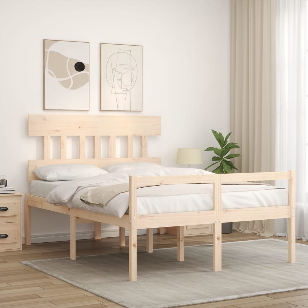vidaXL Senior Bed without Mattress Small Double Solid Wood