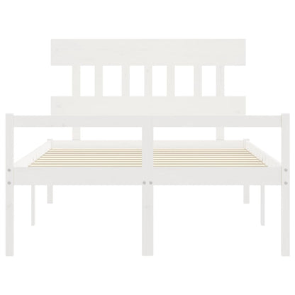 vidaXL Senior Bed without Mattress White Small Double Solid Wood