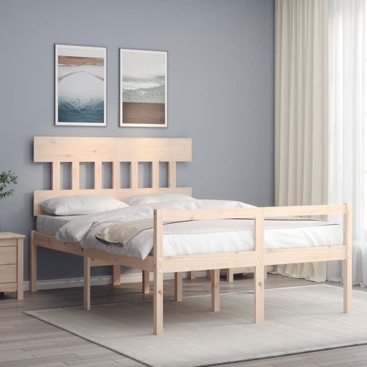 vidaXL Senior Bed without Mattress 140x190 cm Solid Wood
