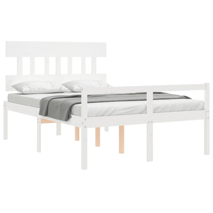 vidaXL Senior Bed without Mattress White 140x190 cm Solid Wood