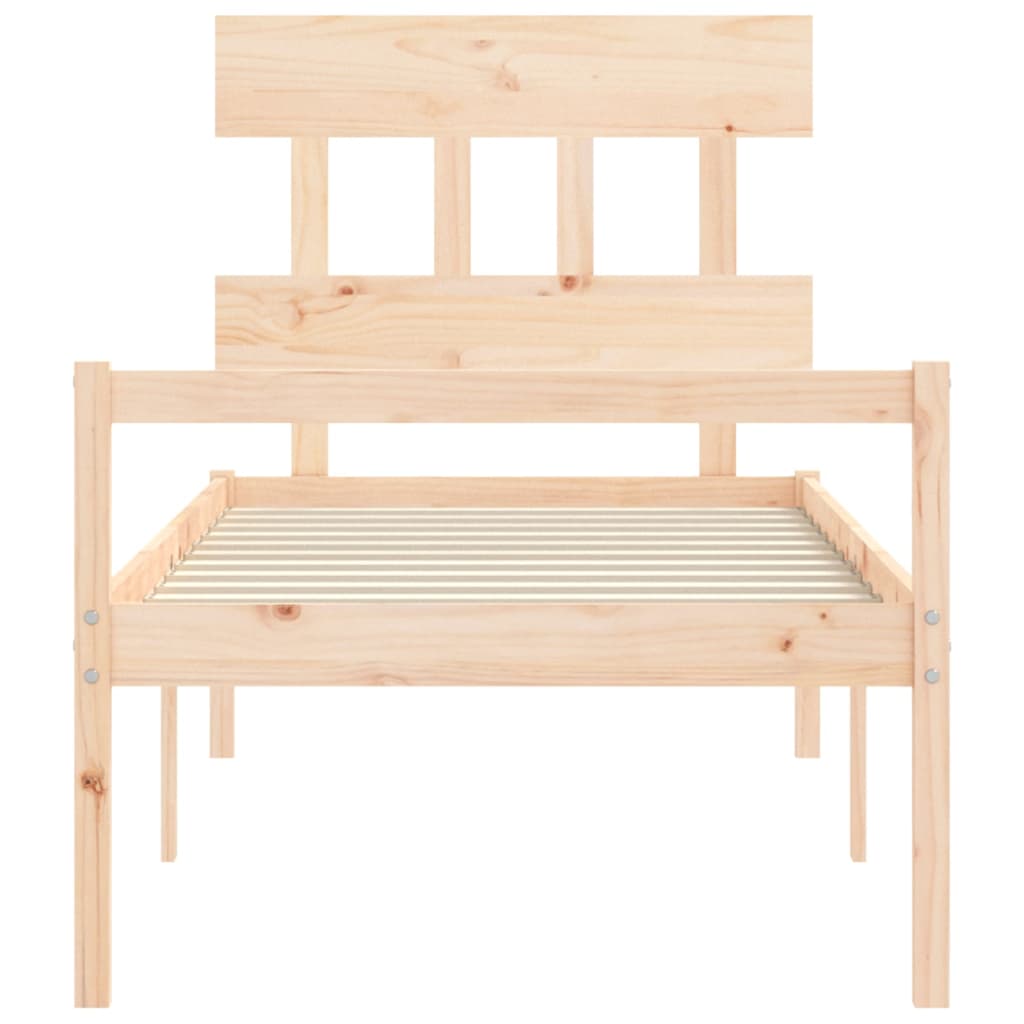 vidaXL Senior Bed without Mattress 90x200 cm Solid Wood