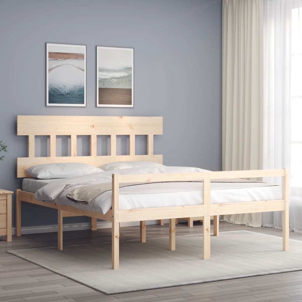 vidaXL Senior Bed without Mattress 160x200 cm Solid Wood