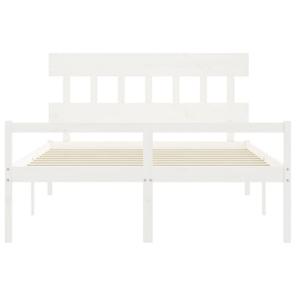 vidaXL Senior Bed without Mattress White 160x200 cm Solid Wood