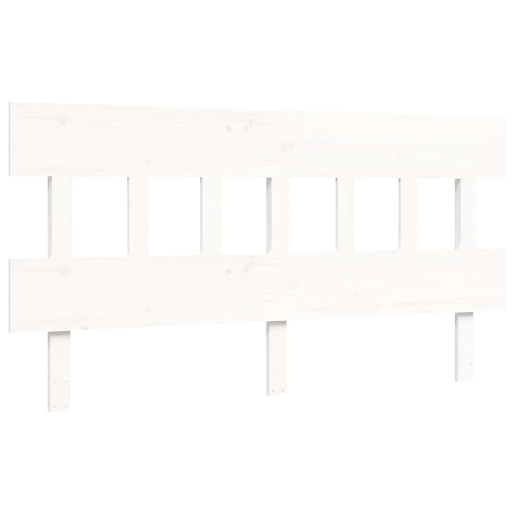 vidaXL Senior Bed without Mattress White 160x200 cm Solid Wood