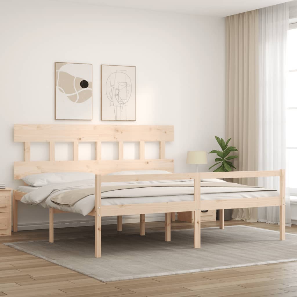 vidaXL Senior Bed without Mattress 200x200 cm Solid Wood