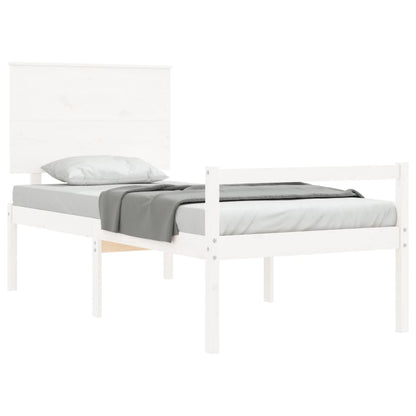 vidaXL Senior Bed without Mattress White Single Solid Wood
