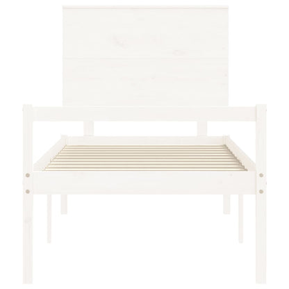 vidaXL Senior Bed without Mattress White Single Solid Wood
