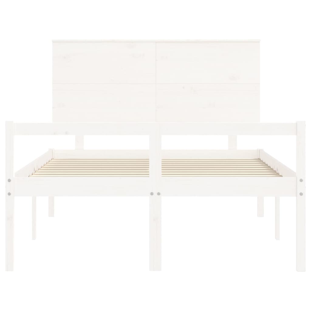 vidaXL Senior Bed without Mattress White Small Double Solid Wood