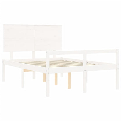 vidaXL Senior Bed without Mattress White 140x190 cm Solid Wood