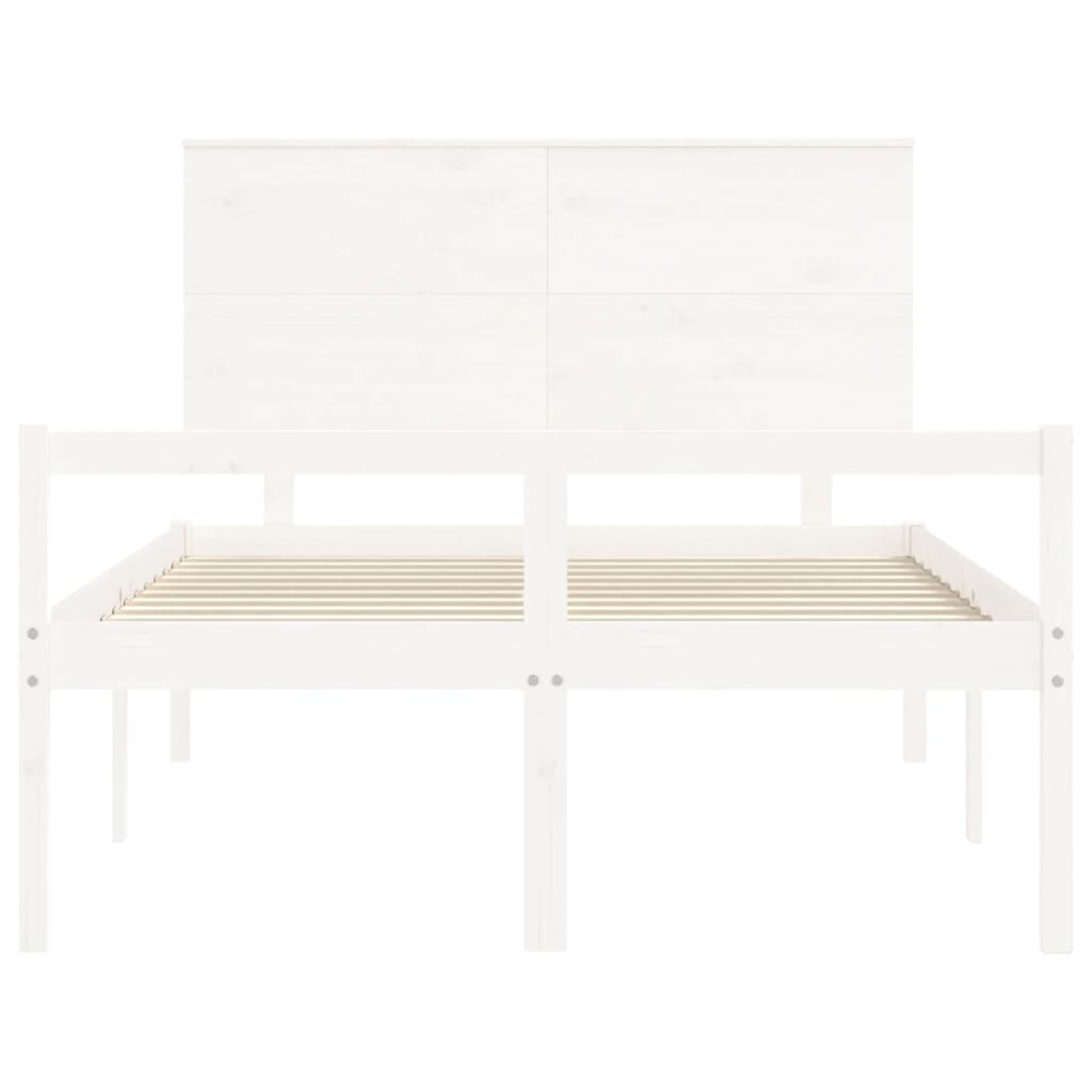 vidaXL Senior Bed without Mattress White 140x190 cm Solid Wood
