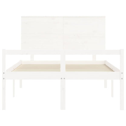 vidaXL Senior Bed without Mattress White 140x190 cm Solid Wood