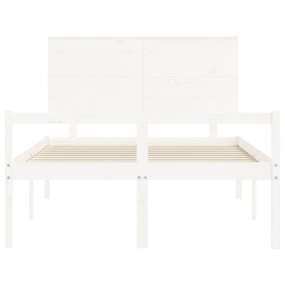 vidaXL Senior Bed without Mattress White 120x200 cm Solid Wood