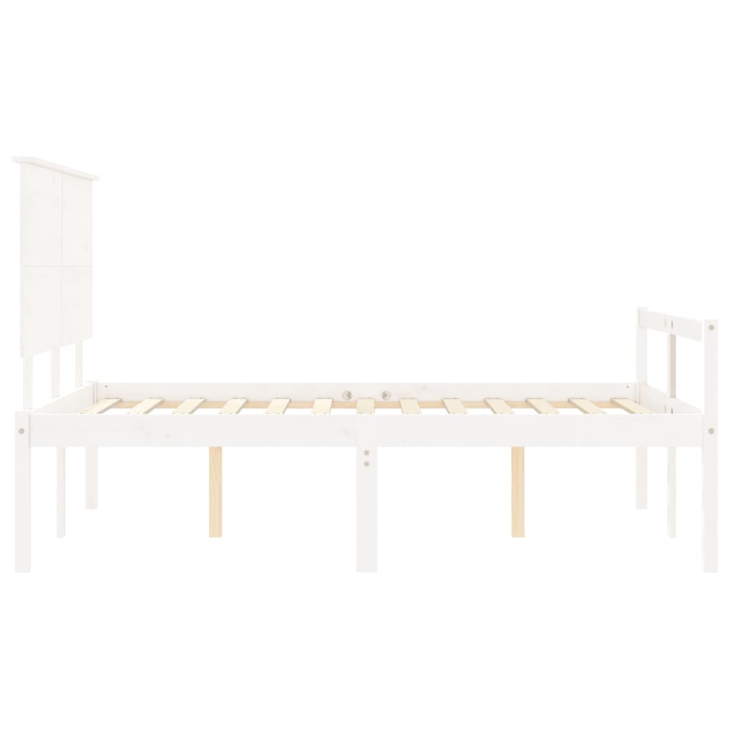 vidaXL Senior Bed without Mattress White 120x200 cm Solid Wood