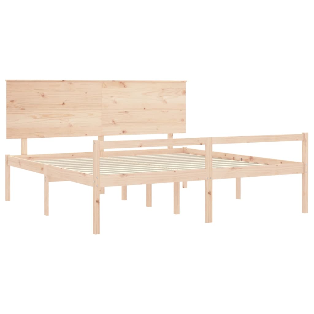vidaXL Senior Bed without Mattress 200x200 cm Solid Wood