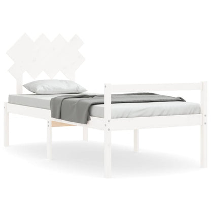 vidaXL Senior Bed without Mattress White Single Solid Wood