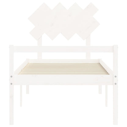 vidaXL Senior Bed without Mattress White Single Solid Wood